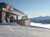 Kitzbuhel ski lift and cloud inversion