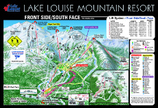 Lake Louise Ski Trail and Piste Map Front Side Lake Louise Ski Trail and Piste Map Front Side