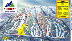 Banff Norquay Trail and Piste Map Banff Norquay Trail and Piste Map